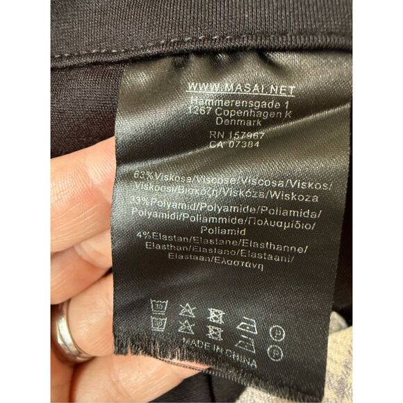 NWT Masai Copenhagen Womens Pintuck Piana Pleat Pull-On Crop Pants Black Sz 2XL - Picture 11 of 11